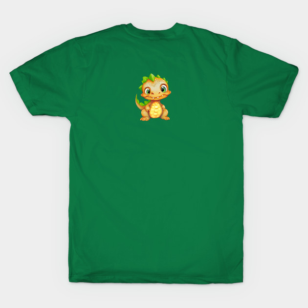 Cute Golden-green Baby Dinosaur by KOTOdesign